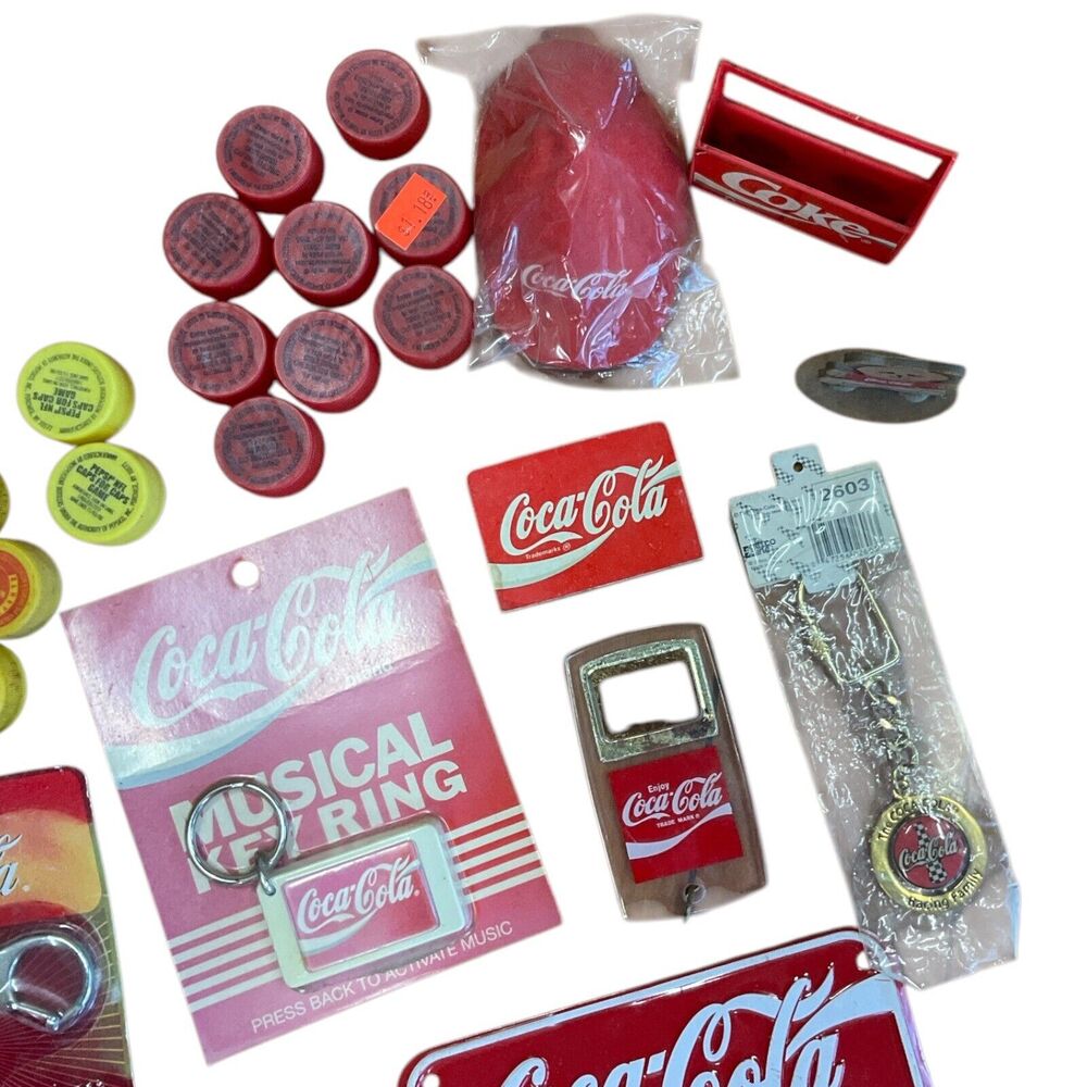 Coca Cola Collectibles Coke Vintage Merchandise Lot‎ Openers Keychains Pins Golf - Picture 6 of 8